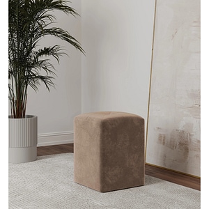 Taburet tapitat haaus Talin, Stofa, L 35 x l 35 x H 45 cm, Bej