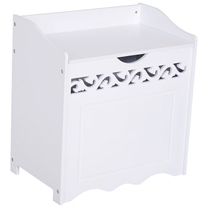 Mobilier multifunctional pentru depozitare lenjerii jucarii HomCom, 55x34x58cm, mdf, Alb