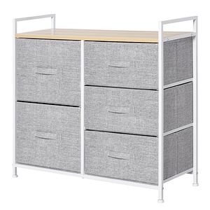 Dulap organizator pentru casa cadru HomCom, 83x29x77cm, Otel, Gri