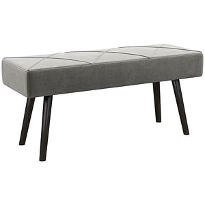 Bancheta de pat pentru dormitor living HomCom, 100x36x45 cm, PL, Gri