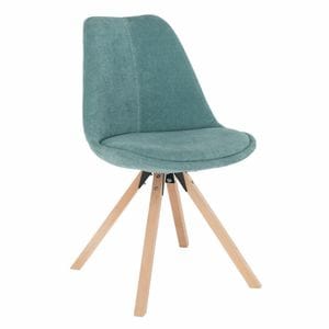Scaun bucatarie / living DacEnergy, design modern, structura din lemn cu finisaj fag, tapitat cu material textil verde mentol, 50 x 82 x 48 cm