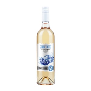 Vin alb demidulce fara alcool Pinot Grigio Casa Petru, 0.75L