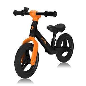 Bicicleta fara pedale Lionelo Toni, Cu ghidon si sa reglabile, Ultra usoara, 2.8 Kg, 18 luni+, Sustine 30 kg, Conform cu standardul EN71-1/2/3, Certificata TUV SUD, Portocaliu