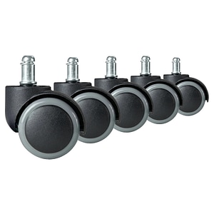 Set role pentru scaun de birou DacEnergy, duble, material rezistent, 5 buc, gri