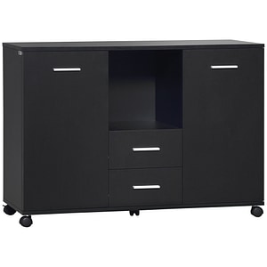 Dulap de birou 4 roti 360  pentru fax scaner imprimanta Vinsetto, 100x40x71cm, PAL, Negru