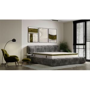 Saltea Green Future Nature Bamboo 180x200 cm, H 25 cm, Latex, Memory, Dual Confort