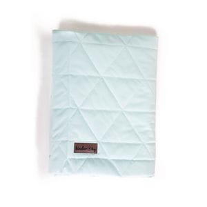 Paturica E-Kids Soft Touch cu doua fete, Catifea si Bumbac, 100x70 cm, Aquamarine