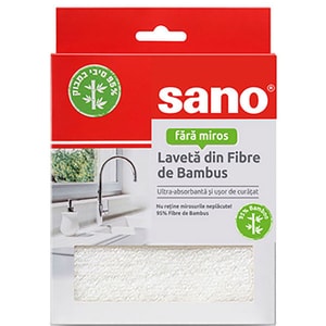 Laveta din fibra de bambus SANO, 1 bucata