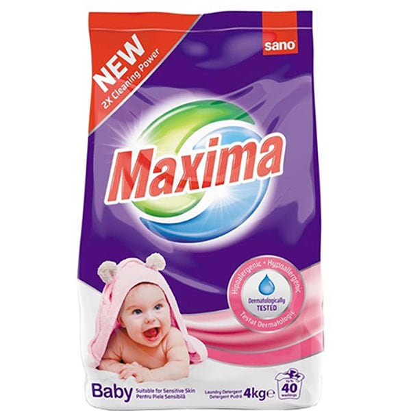 Detergent Automat Pentru Piele Sensibila Sano Maxima Baby 4 Kg 40 Spalari