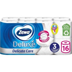 Hartie igienica ZEWA Deluxe Delicate Care, 3 straturi, 16 role