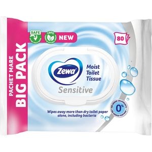 Hartie igienica umeda ZEWA Sensitive, 80 bucati