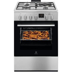 Aragaz ELECTROLUX LKM660222X, 4 arzatoare, Gaz + Electric, L 60 cm, Grill, inox