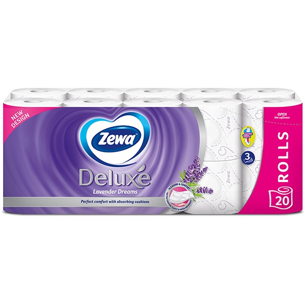 Hartie Igienica Zewa Deluxe Lavender Dreams 3 Straturi 20 Role