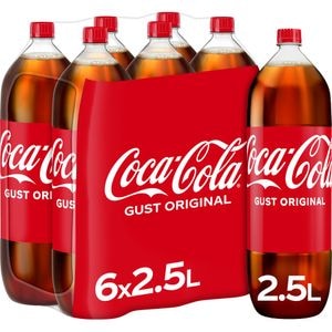 Bautura racoritoare carbogazoasa COCA-COLA bax 2.5L x 6 sticle