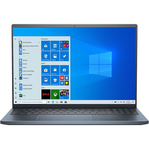 Laptop DELL Insipron 7610, Intel Core i7-11800H pana la 4.6GHz, 16" 3K, 16GB, SSD 1TB, NVIDIA GeForce RTX 3060 6GB, Windows 10 Pro, Mist Blue