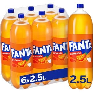 Bautura racoritoare carbogazoasa FANTA Orange bax 2.5L x 6 sticle