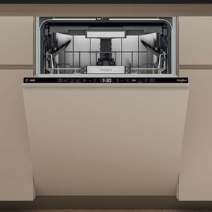 Masina de spalat vase incorporabila WHIRLPOOL W7I HT58 T, MaxiSpace, 6th Sense, 15 seturi, 8 programe, 60 cm, Clasa B, panou comanda negru