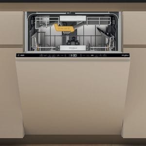 Masina de spalat vase incorporabila WHIRLPOOL W8I HT58 TS, MaxiSpace, 6th Sense, 14 seturi, 8 programe, 60 cm, Clasa B, panou comanda negru