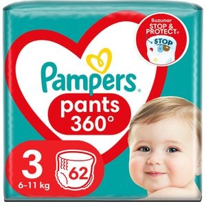 Scutece chilotel PAMPERS Pants Jumbo Pack nr 3, Unisex, 6-11 kg, 62 buc
