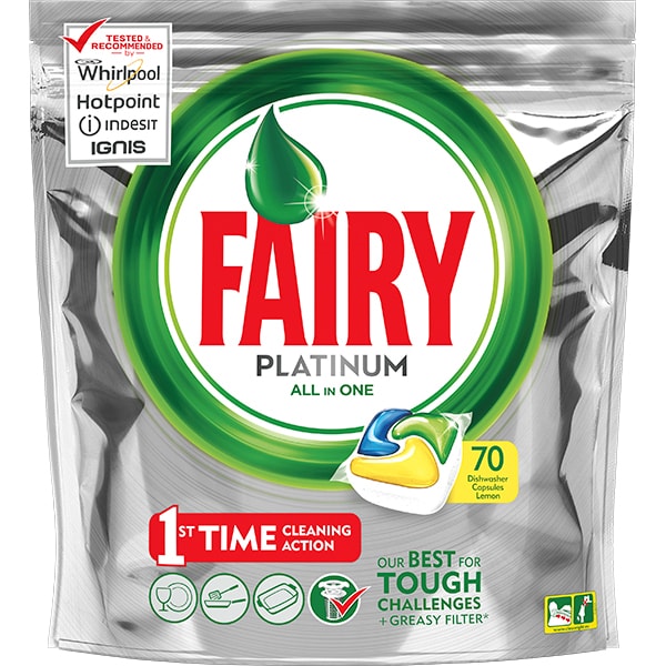 Detergent pentru masina de spalat vase FAIRY Platinum, 70 capsule