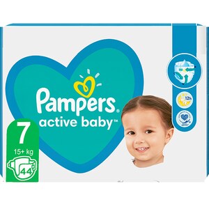 Scutece PAMPERS Active Baby Maxi Pack nr 7, Unisex, 15 kg+, 44 buc