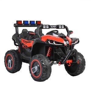 Masina electrica copii NOVOKIDS Super Beasty Buggy UTV, 9-10 ani, 12V, 6 km/h, model offroad, rosu-negru