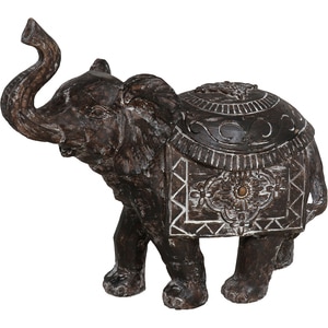 Statueta decorativa Elefant Shashi 2, rasina ABS, 12 x 25 x 23 cm, gri