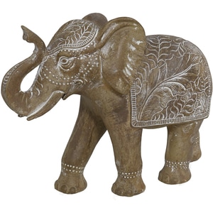 Statueta decorativa Elefant Hara, rasina ABS, 9 x 25 x 18 cm, maro
