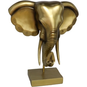 Statueta decorativa Elefant Nupur 1, rasina ABS, 13 x 29 x 33 cm, auriu
