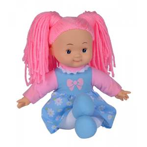 Papusa Flower Dolly SIMBA din material textil 38cm cu parul roz