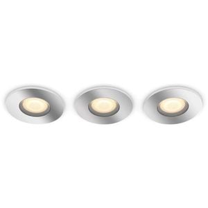 Set 3 spoturi LED smart PHILIPS HUE Adore, 3 x 5W, 350lm, IP44, crom