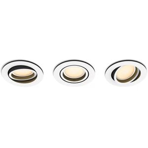 Set 3 spoturi LED smart PHILIPS HUE Milliskin, 3 x 5W, 1050lm, IP20, alb