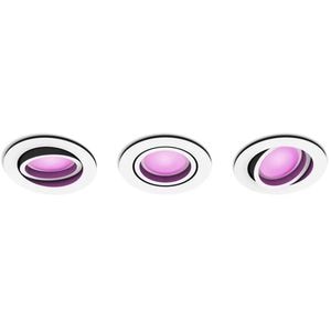Set 3 spoturi LED smart PHILIPS HUE Centura, 3 x 5.7W, 350lm, IP20, alb