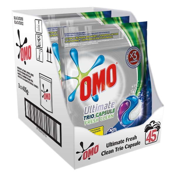Download Detergent capsule OMO Ultimate Fresh Clean Trio Caps, 45 ...