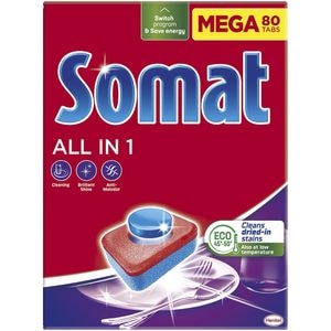Detergent pentru masina de spalat vase SOMAT All In One, 80 tablete