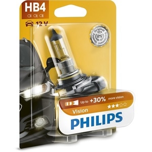 Bec auto far halogen PHILIPS HB4 Vision+30%, 12V, 55W, P22d, blister 1 bucata