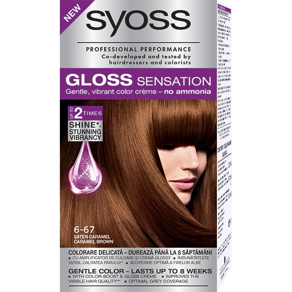 Vopsea De Par Syoss Gloss Sensation 6 67 Saten Caramel 115ml