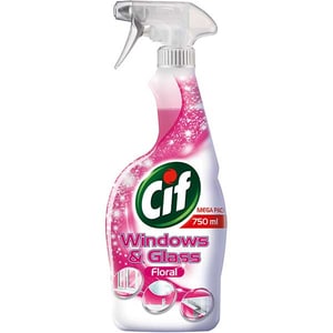 Solutie pentru curatarea geamurilor CIF Spray Floral, 750ml