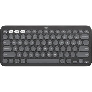 Tastatura Wireless LOGITECH Pebble Keys 2 K380s Multi-Device, Bluetooth, Layout US INT, negru