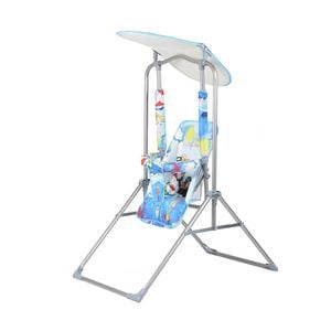 Leagan copii si bebelusi pentru interior si exterior NOVOKIDS Jungle Garden Swing, Cadru metalic, 0+ ani, Albastru