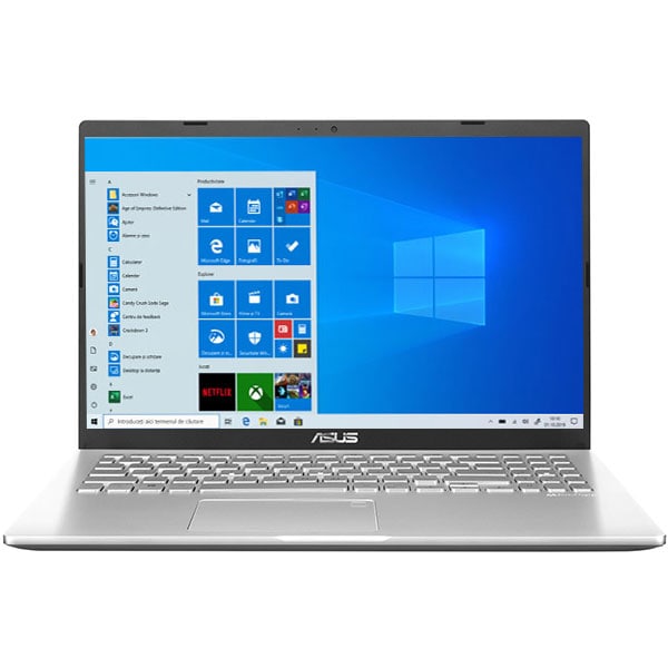 Laptop ASUS A509JA-EJ078T, Intel Core i5-1035G1 pana la 3.6GHz, 15.6" Full HD, 8GB, SSD 256GB, Intel UHD Graphics, Windows 10 Home, argintiu
