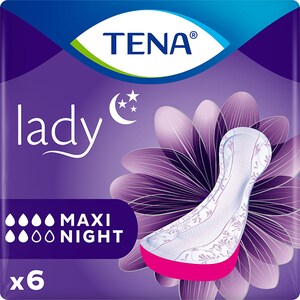 Absorbante incontinenta TENA Lady Maxi Night, 6 bucati