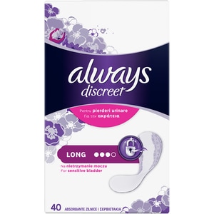 Absorbante incontinenta ALWAYS Discreet Liners Large, 40 buc