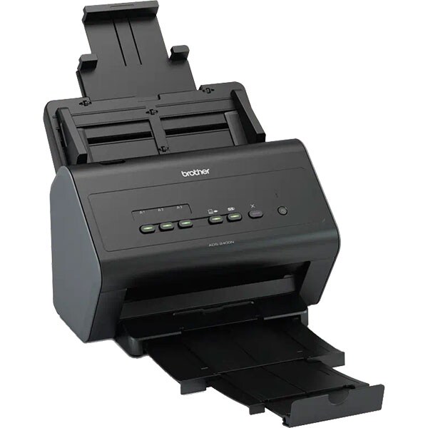Scanner Brother ADS-2400N, A4, USB, Retea, negru