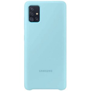 Husa telefon SAMSUNG pentru Galaxy A71, EF-PA715TLEGEU, silicon, albastru