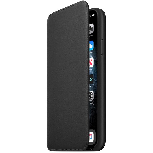 Husa Leather Folio APPLE pentru iPhone 11 Pro Max, MX082ZM/A, Black