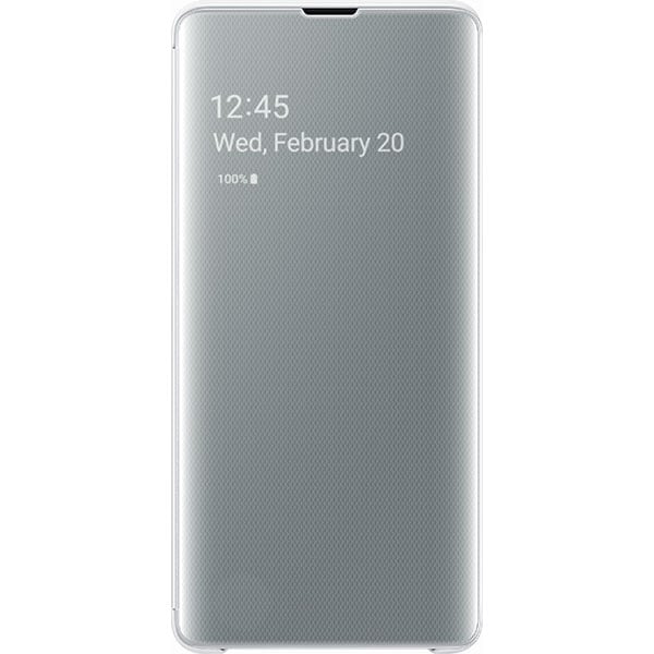 Realm Slightly Complain Husa Clear View pentru SAMSUNG Galaxy S10 Plus EF-ZG975CWEGWW, white