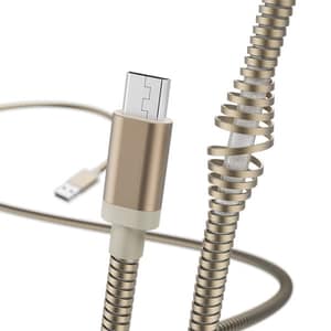 Cablu date HAMA Metal 183335, USB-A - MicroUSB, 1.5m, auriu