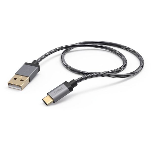 Cablu date HAMA 173636, USB-A - USB-C, 1.5m, gri