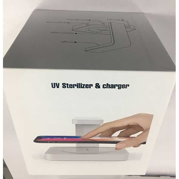 Sterilizator UV SM-02 + Incarcator wireless telefon, alb